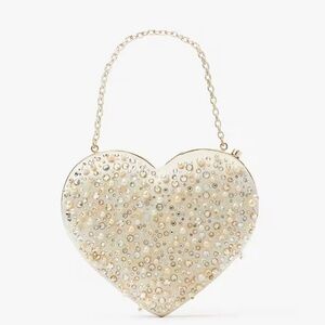 Kate Spade New York PEARL  BEADED Mini Heart Shape Bag
